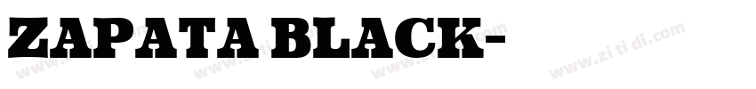 Zapata Black字体转换